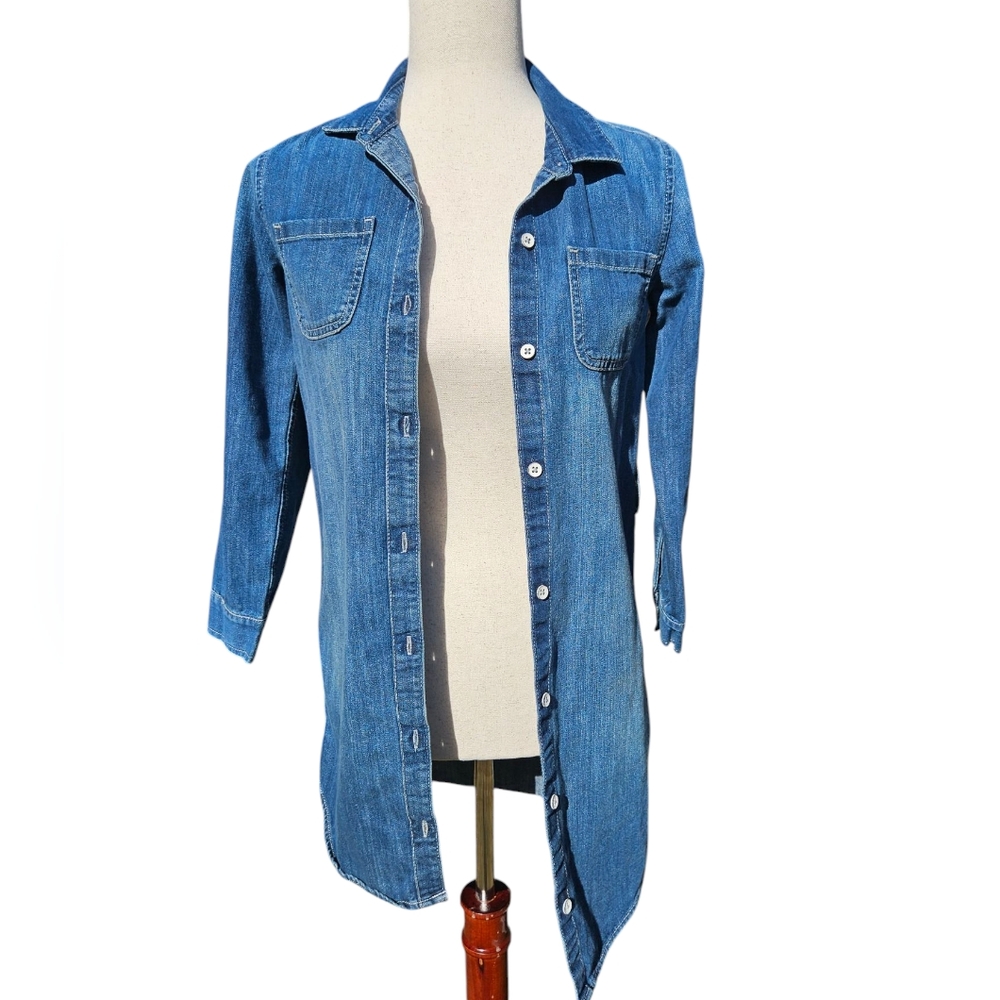 Old Navy Chambray Denim Shirt Dress - Size L (10-12) Regular (Fits M)